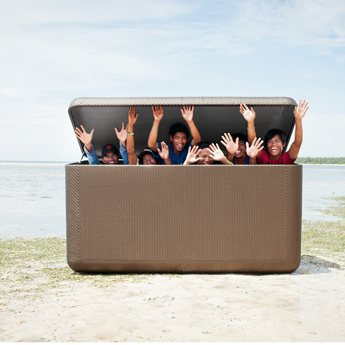 La Malle Cushions trunk