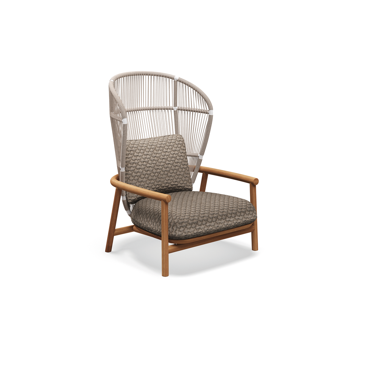 Fern Teak High Back Lounge Chair