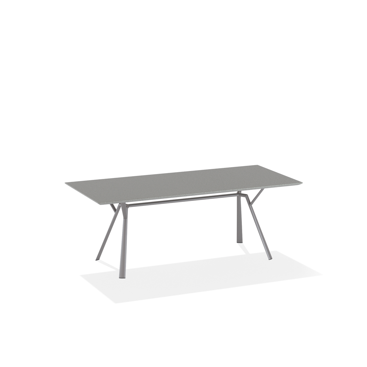Radice Quadra Dining Table with Speckled Aluminium Top 200 x 90 x 74 cm