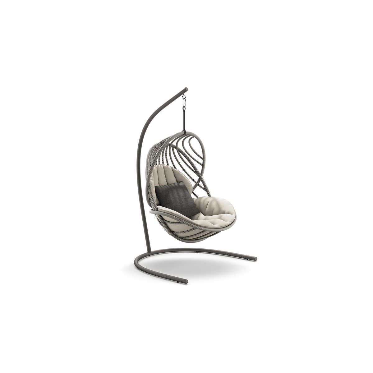 Kida Hanging Lounge Chair With Base & Cushion