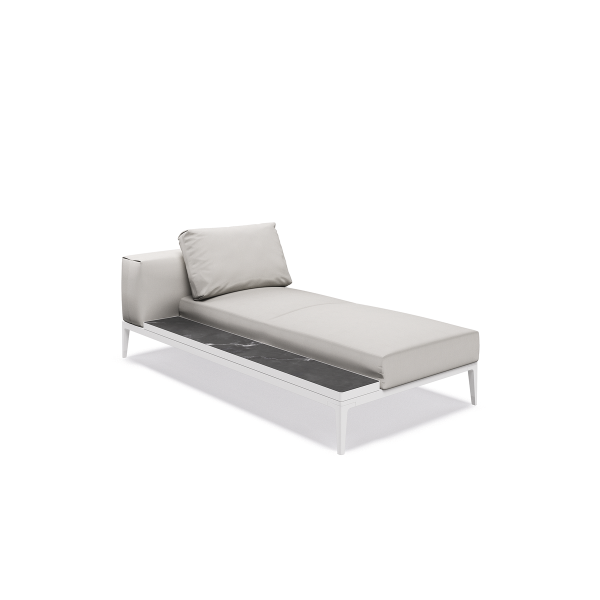 Grid Modular Left Chaise Unit Ceramic