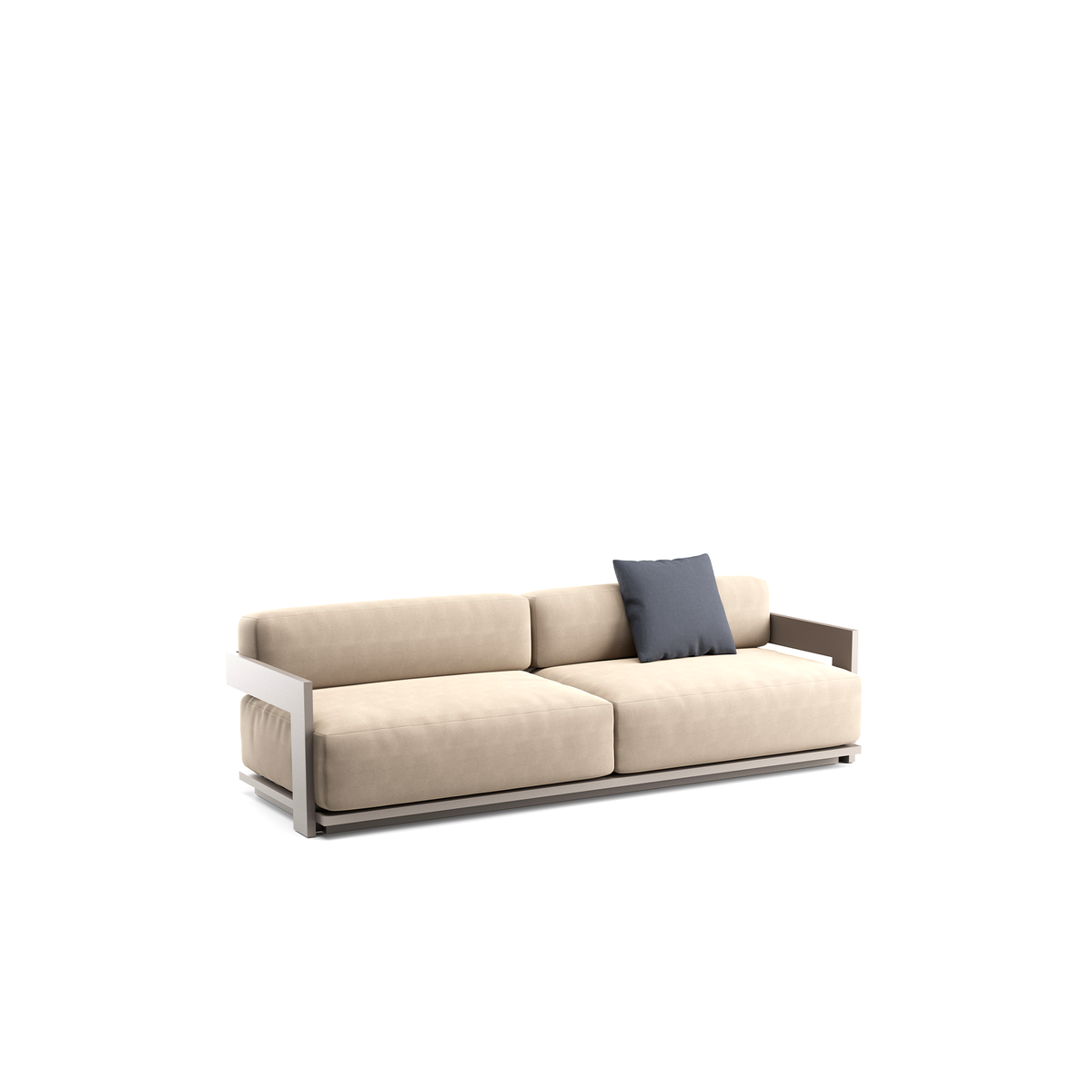 S2 3 Seater Sofa Aluminium