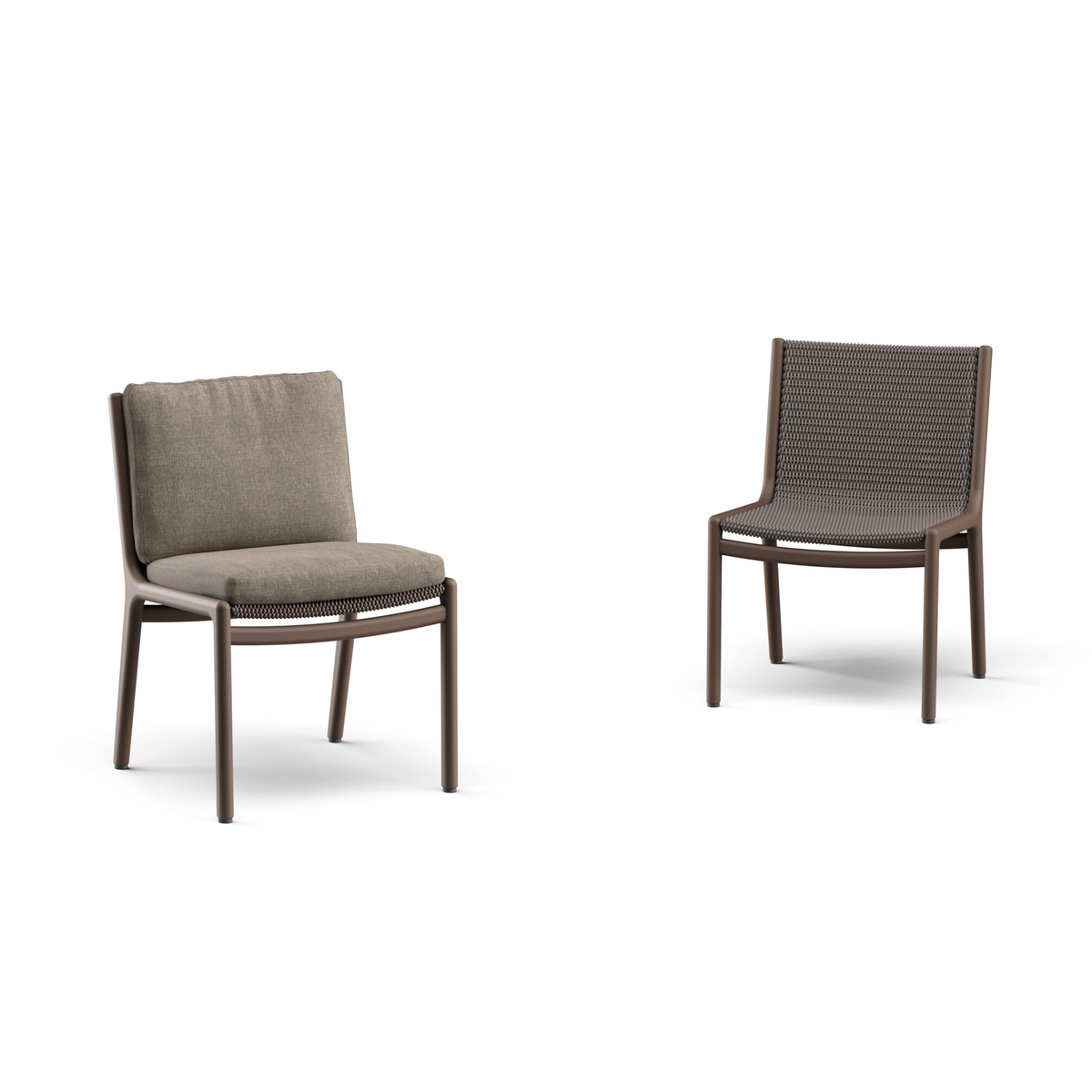 Morellino Dining Side Chair Aluminium