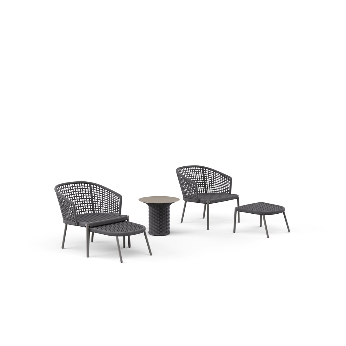Tribeca Ottoman with Aluminium Legs