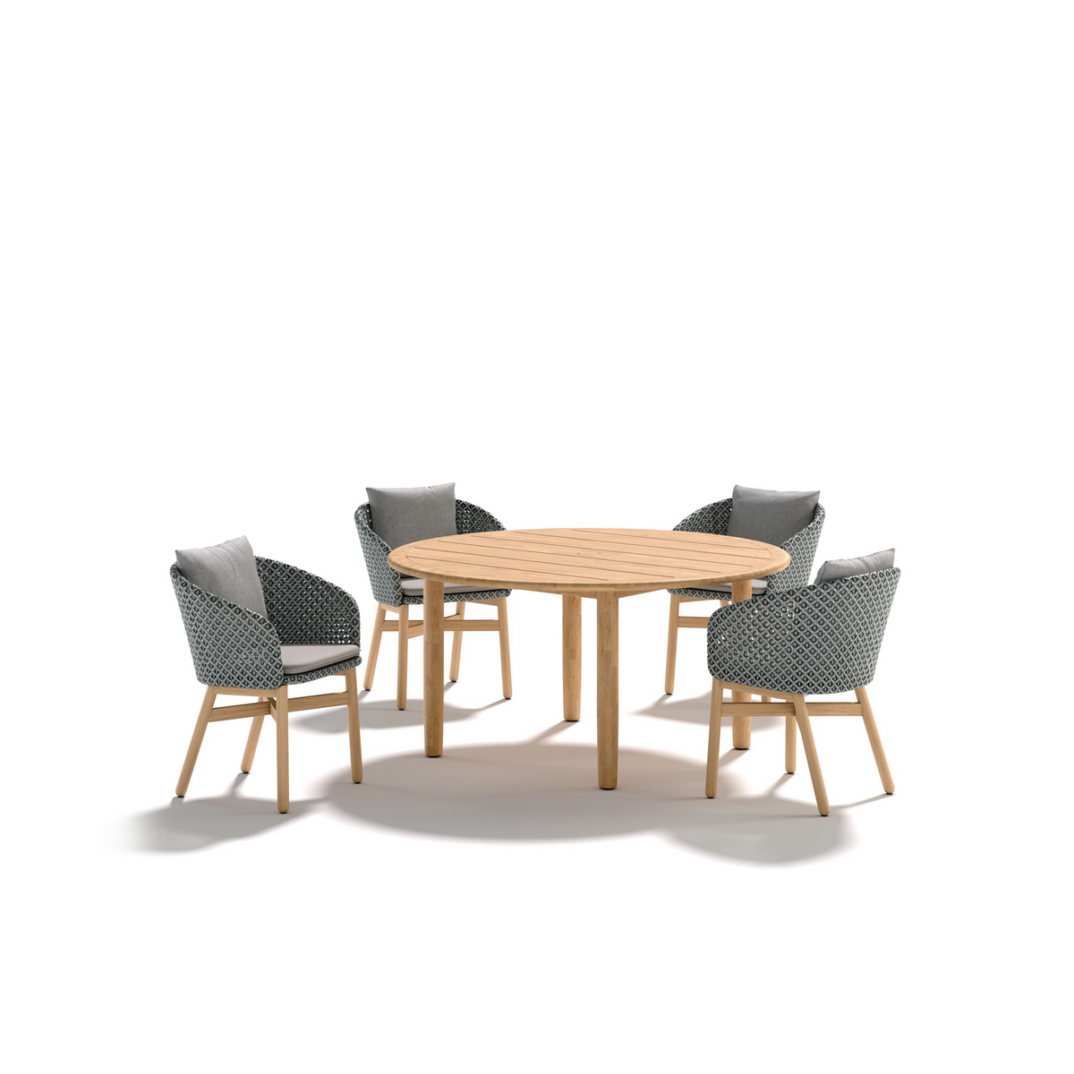Tibbo Dining Table With Parasol Hole 150 dia x 74 cm