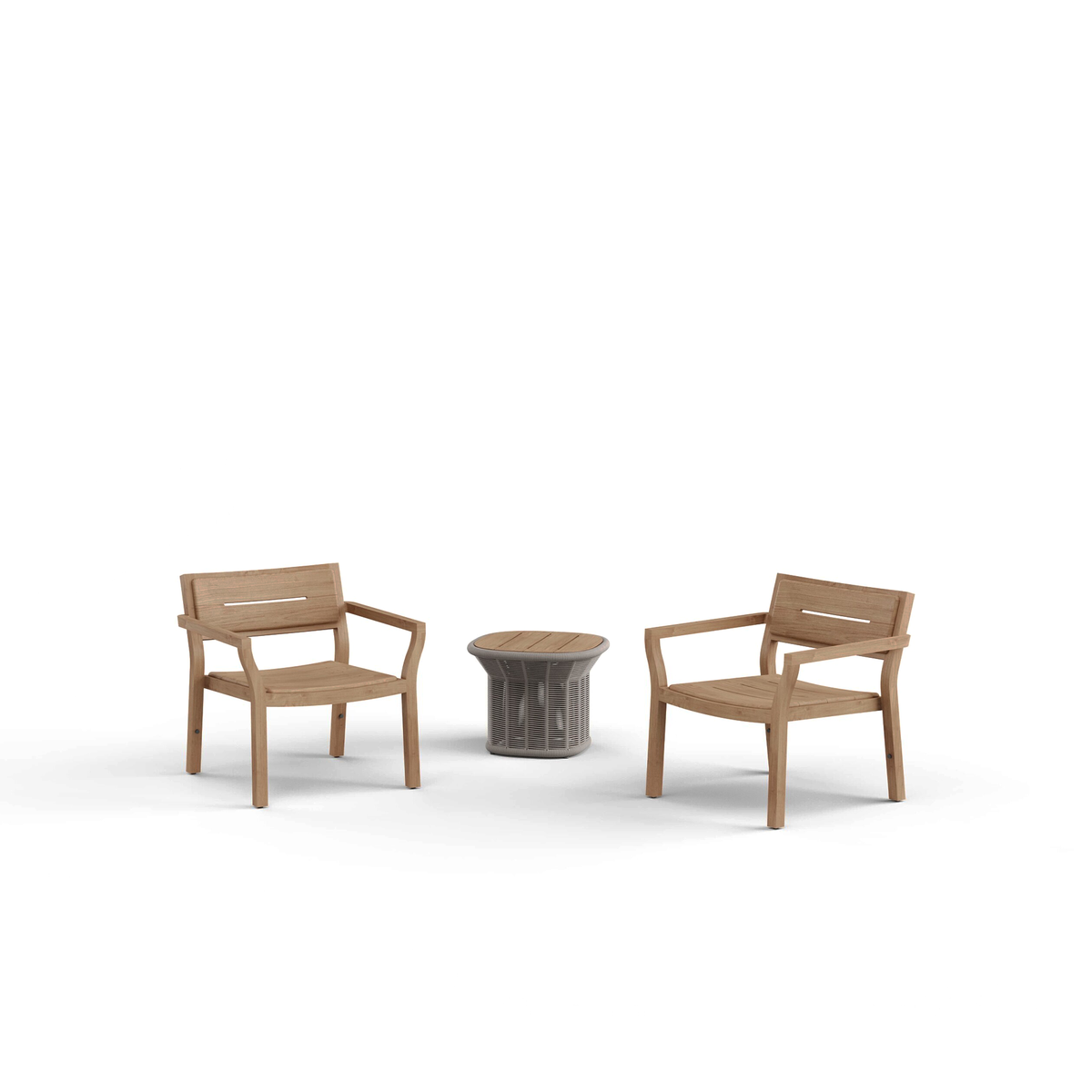 Collare Side Table Teak 52 x 52 x 41.6 cm
