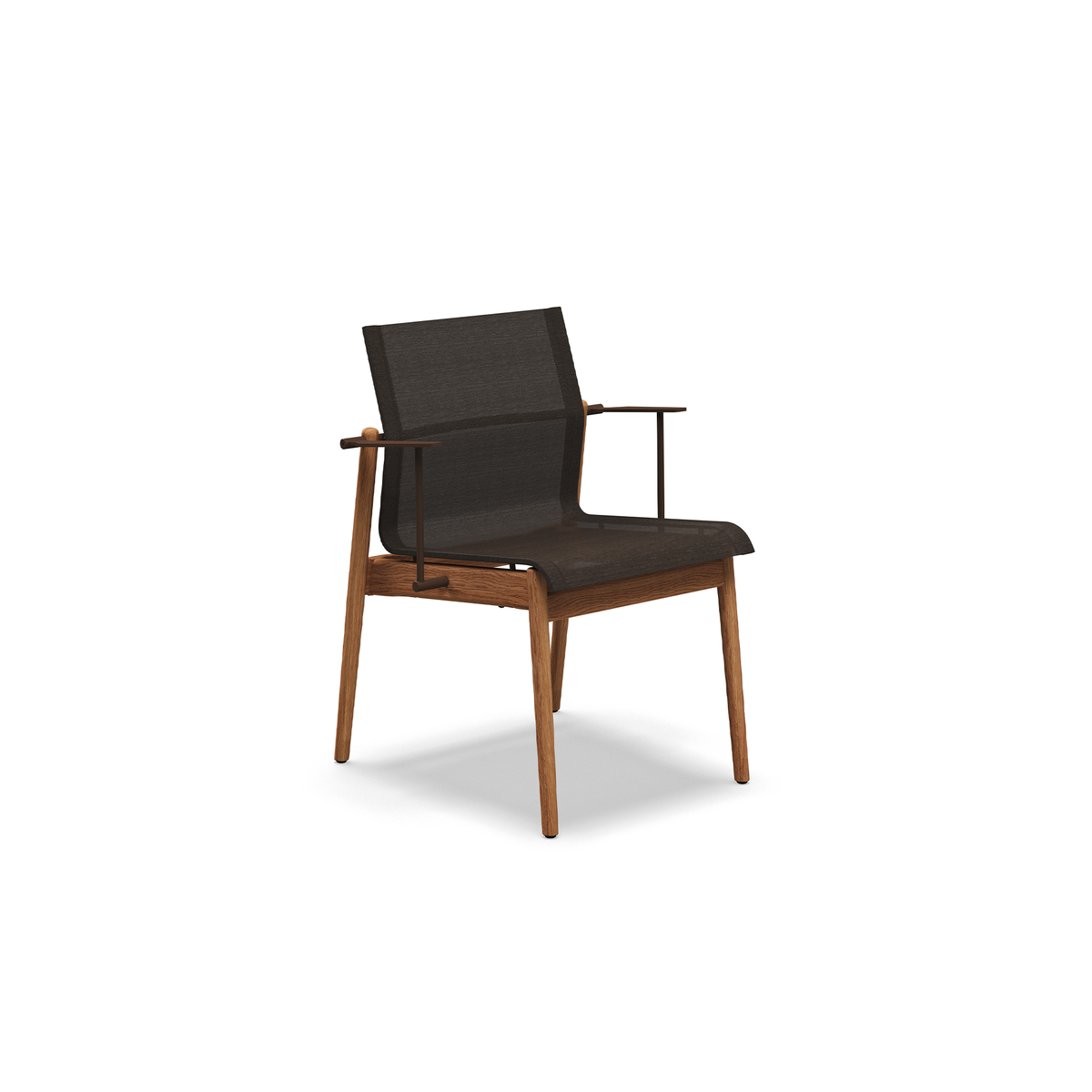 Sway Teak Stacking Dining Chair with Arms