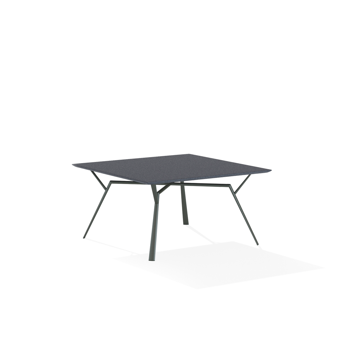 Radice Quadra Dining Table with Speckled Aluminium Top 140 x 140 x 74 cm