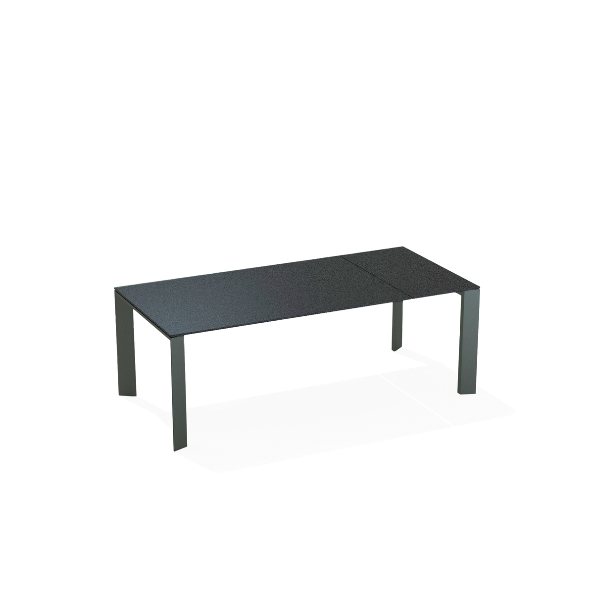 Grande Arche Dining Table Extendible with Speckled Aluminium Top 160-210 x 90 x 74 cm