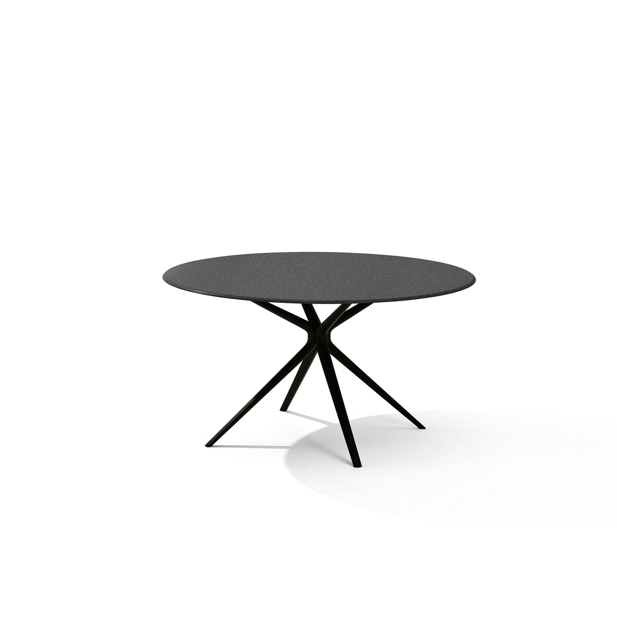 Moai Dining Table with Speckled Aluminium Top 146 dia x 74 cm