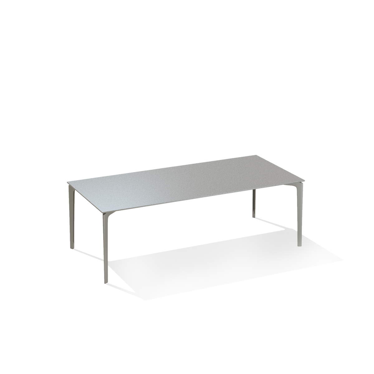 AllSize Dining Table with Speckled Aluminium Top 220 x 100 x 74 cm