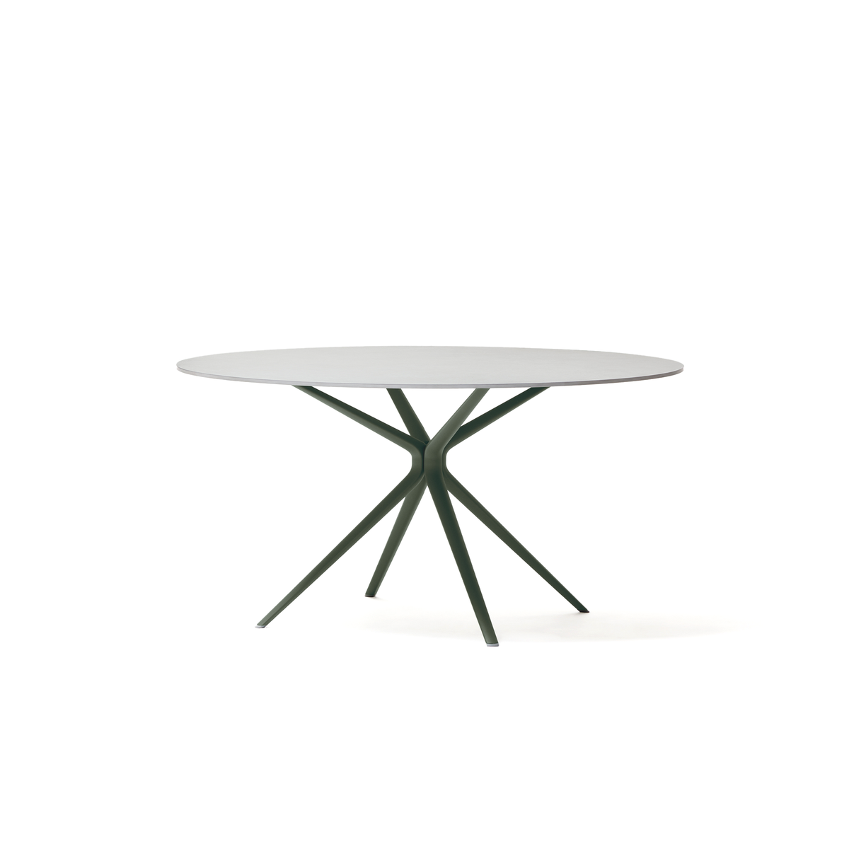 Moai Dining Table with Porcelain Stoneware Top 146 dia x 74 cm