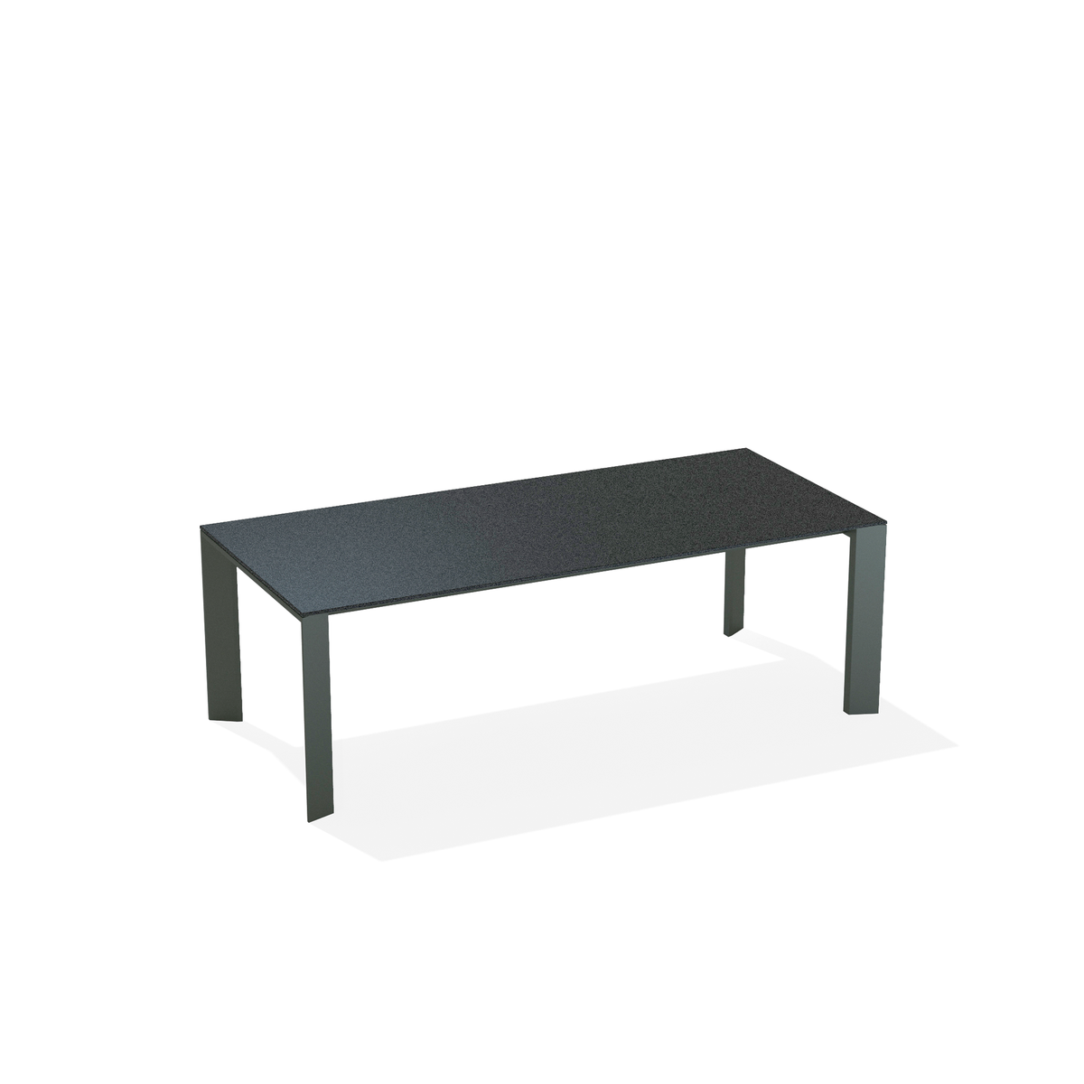 Grande Arche Dining Table with Speckled Aluminium Top 220 x 100 x 74 cm
