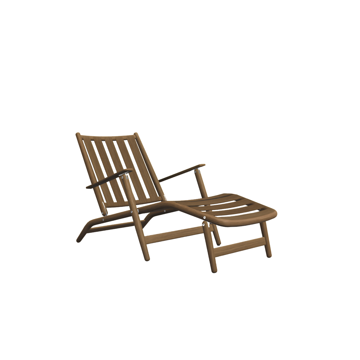 Roda Levante Foldable Chaise Longue, foldable teak chaise longue