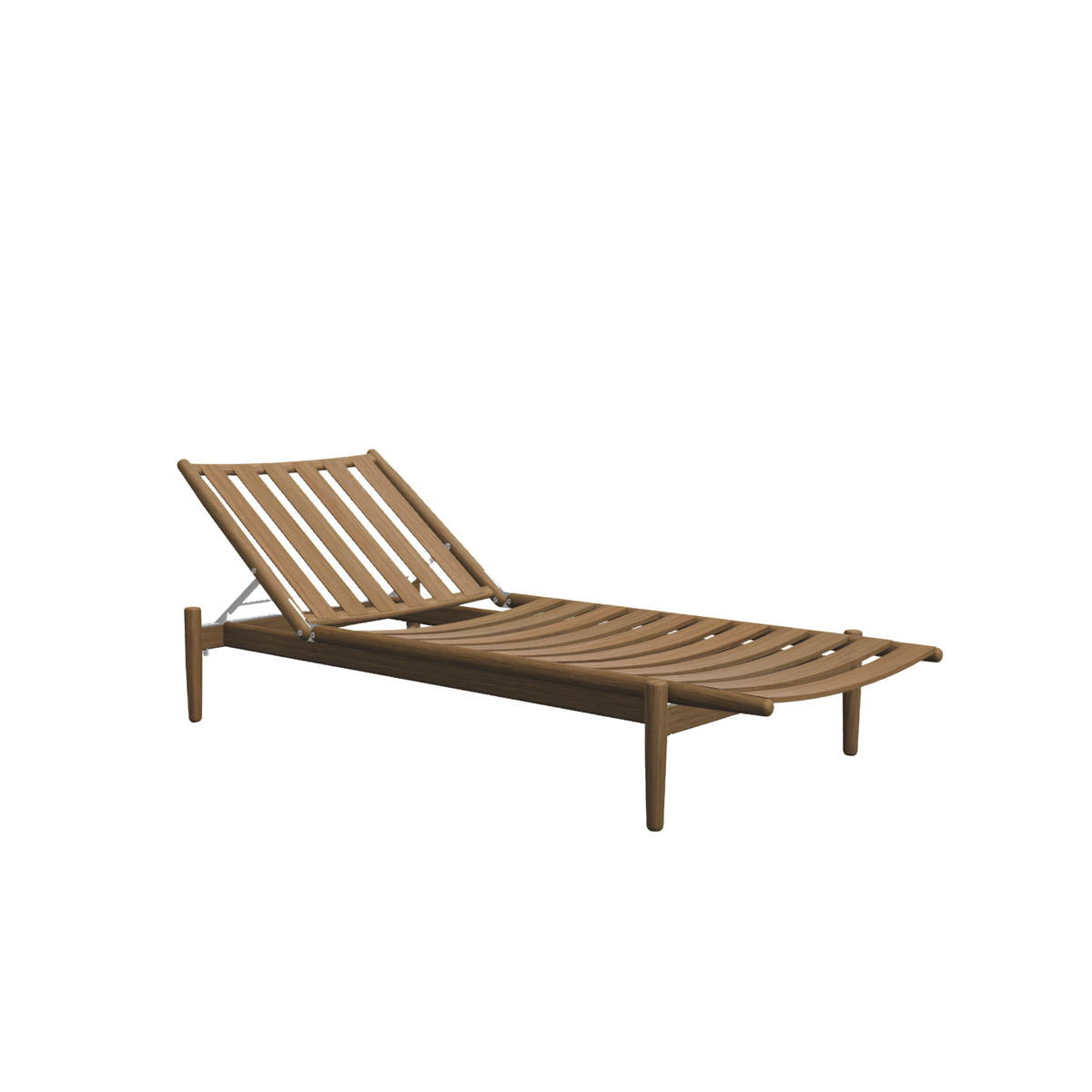Roda Levante Sunlounger, stackable teak sunlounger