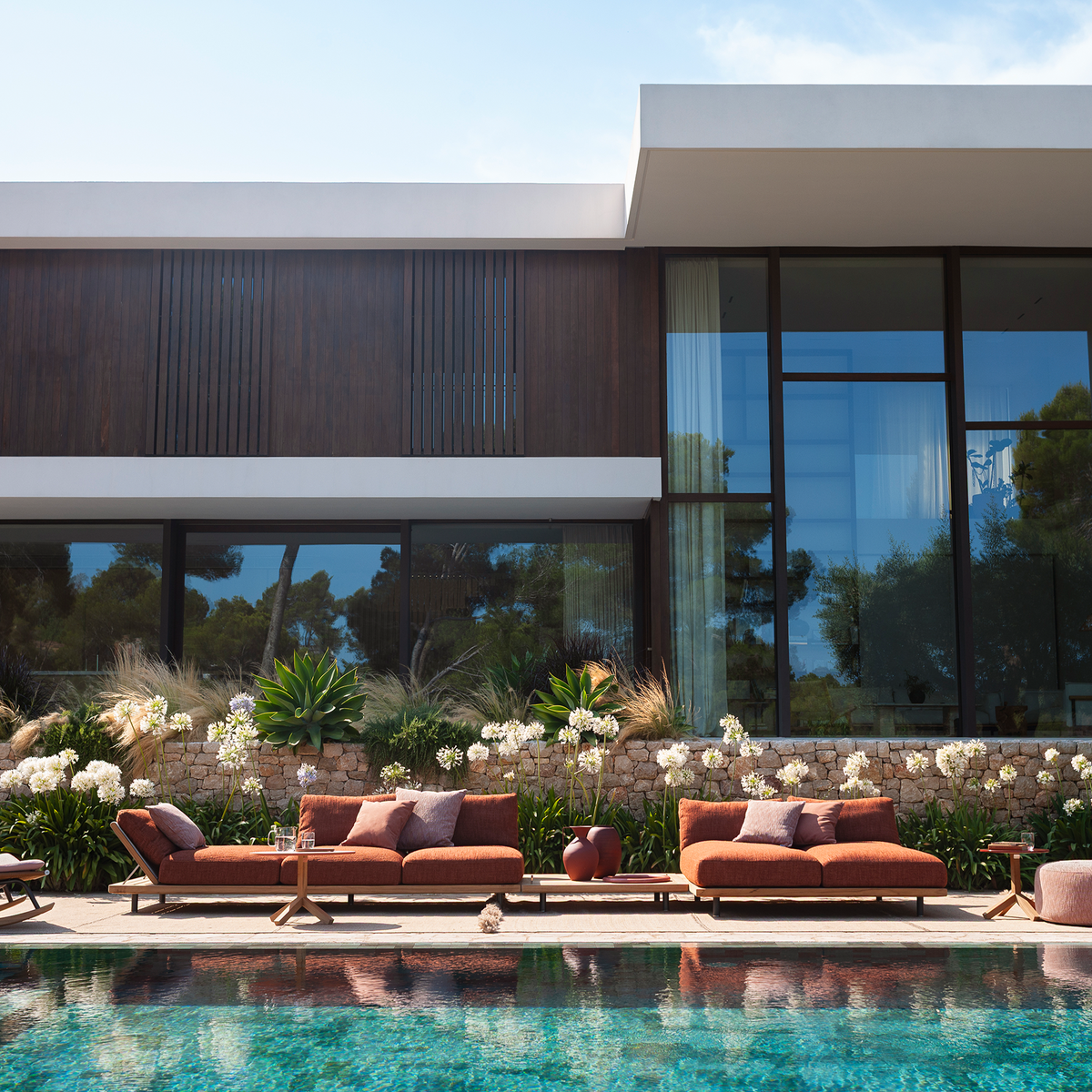 Roda Philia 301 3 Seater Left Module, modular outdoor sofa in teak, view 3