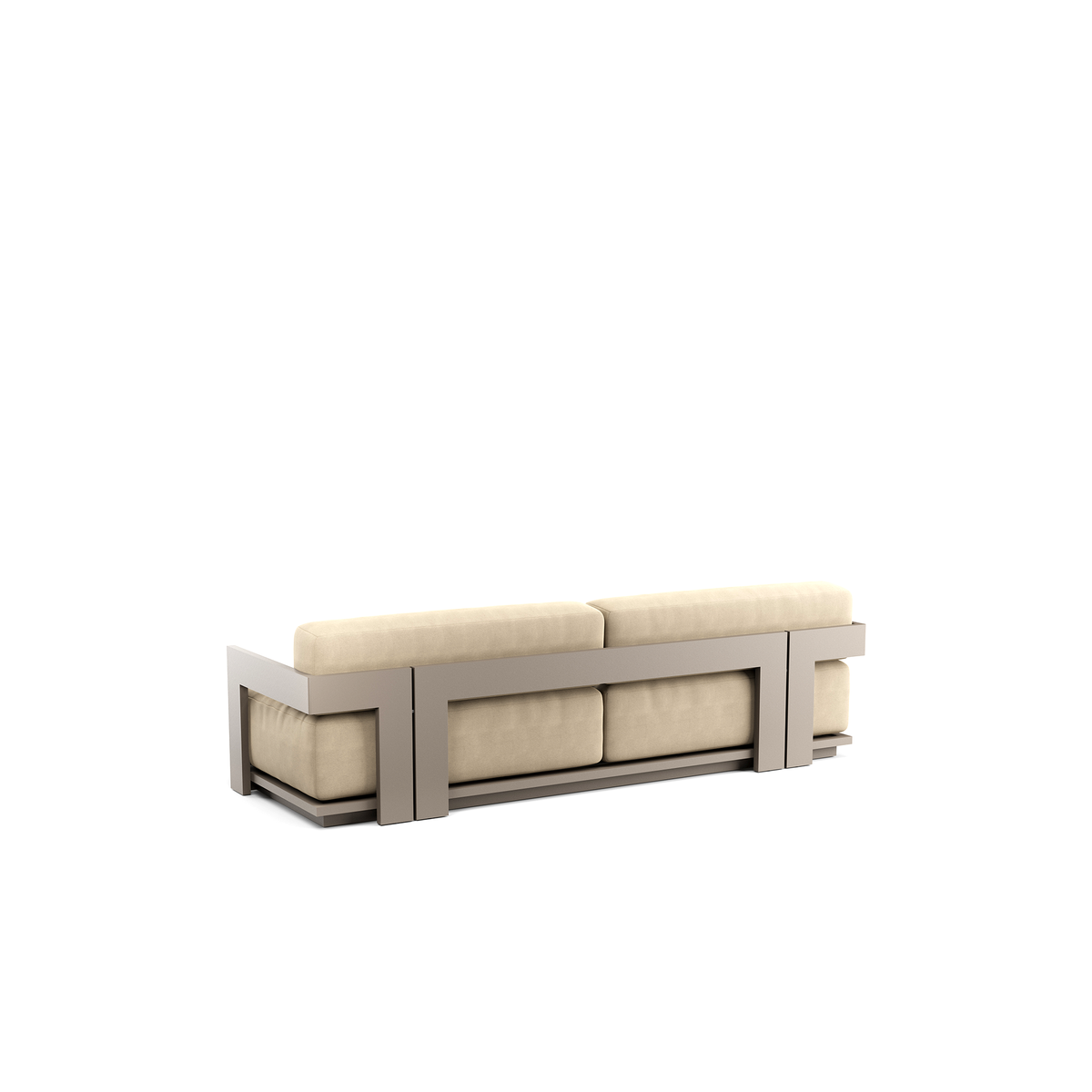 S2 3 Seater Sofa Aluminium