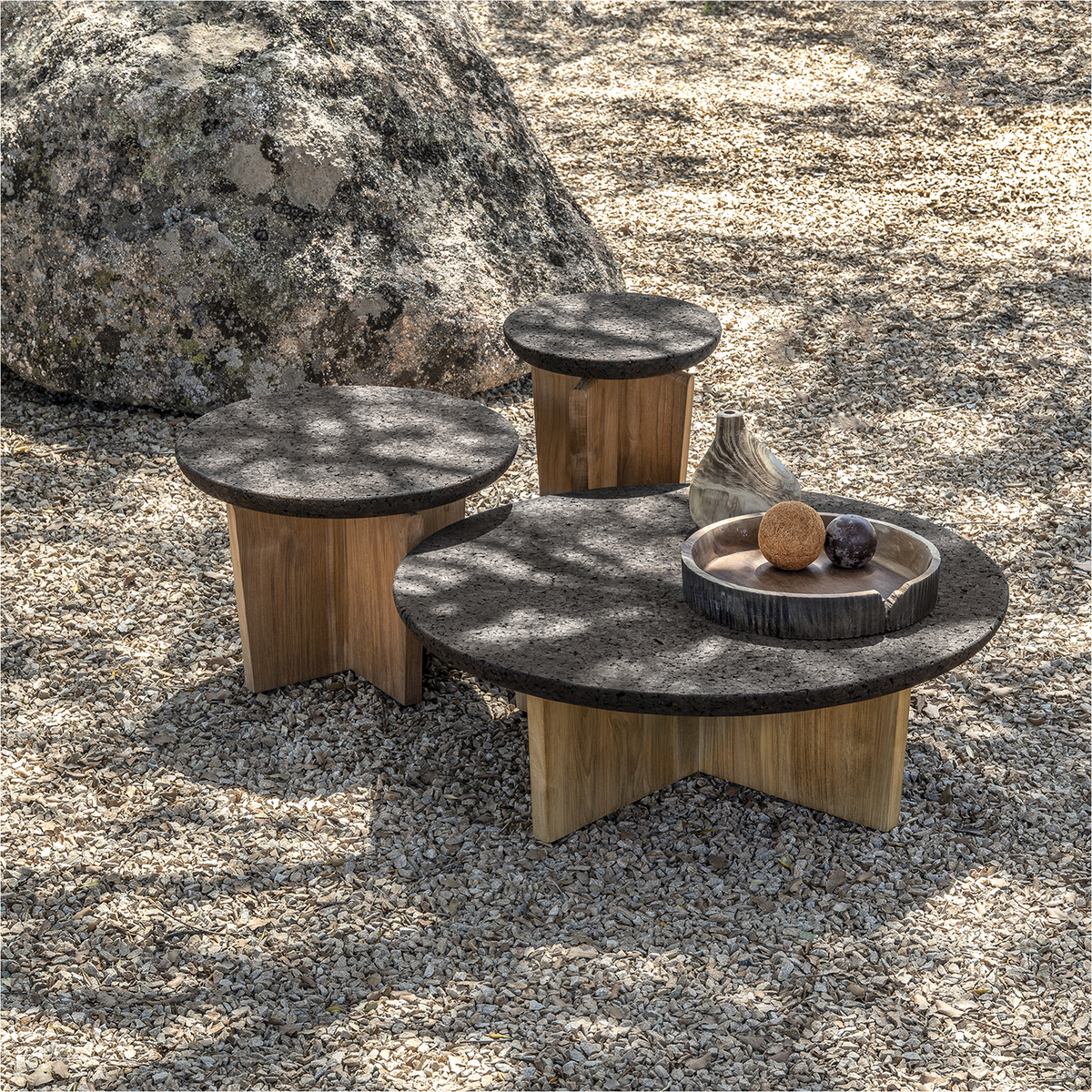 Cross Coffee Table 40 dia x 54 cm