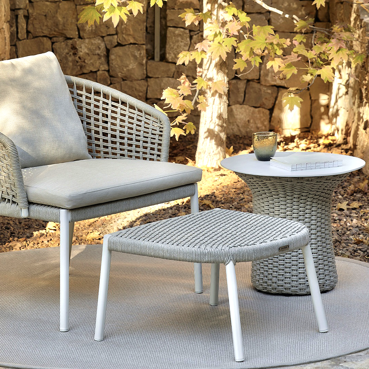 Tribeca Ottoman with Aluminium Legs