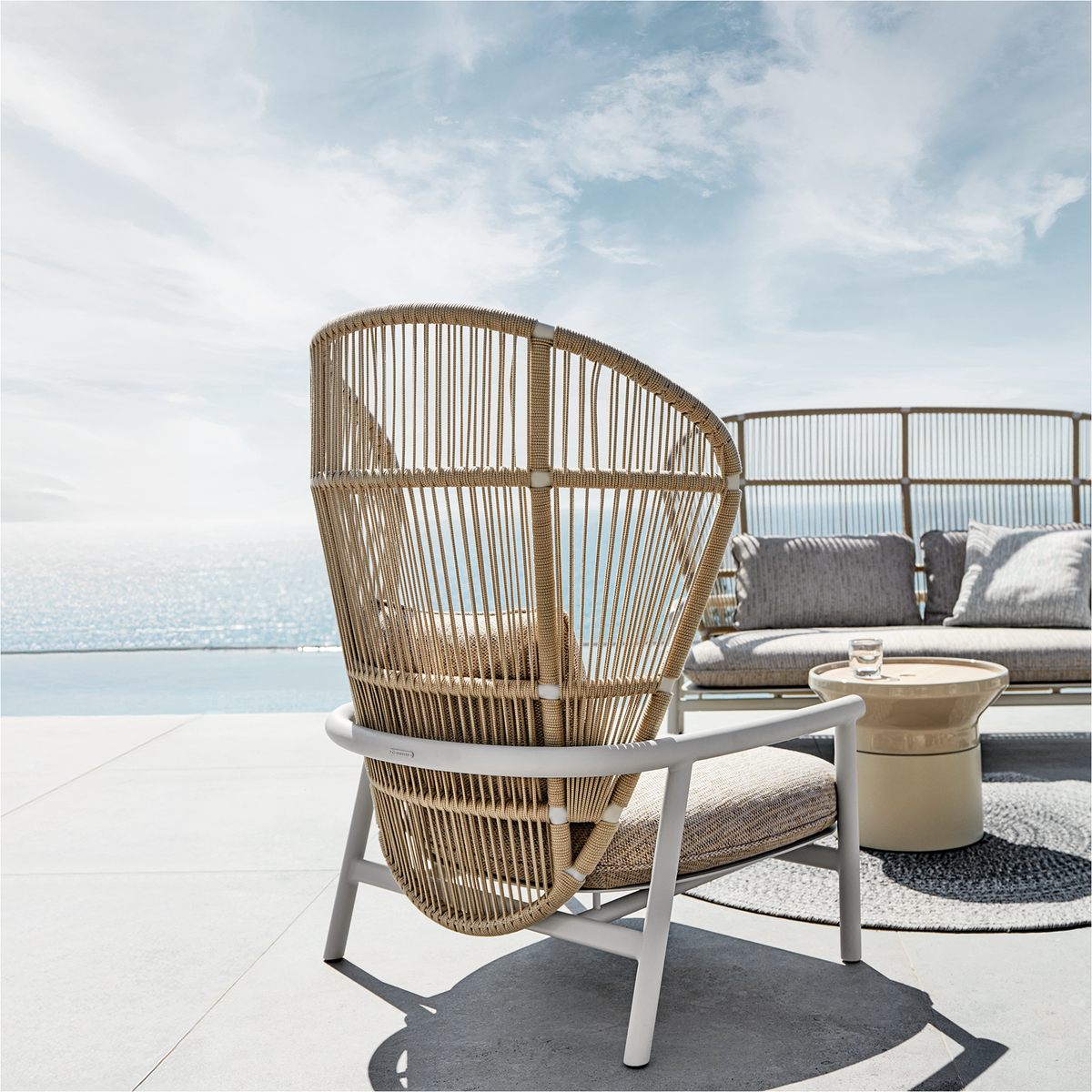 Fern Aluminium High Back Lounge Chair
