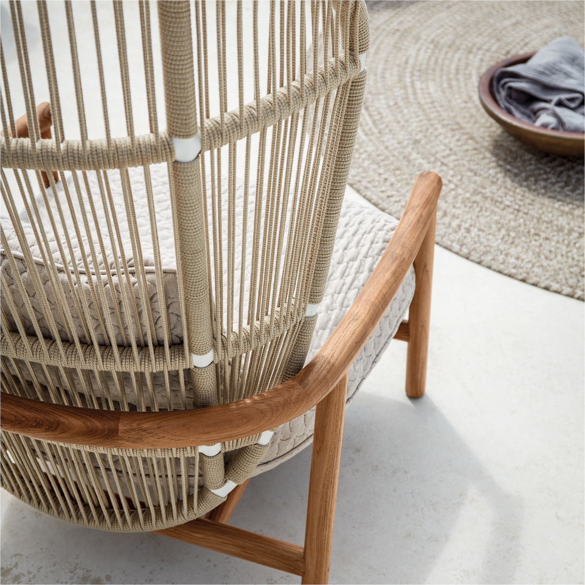 Fern Teak High Back Lounge Chair