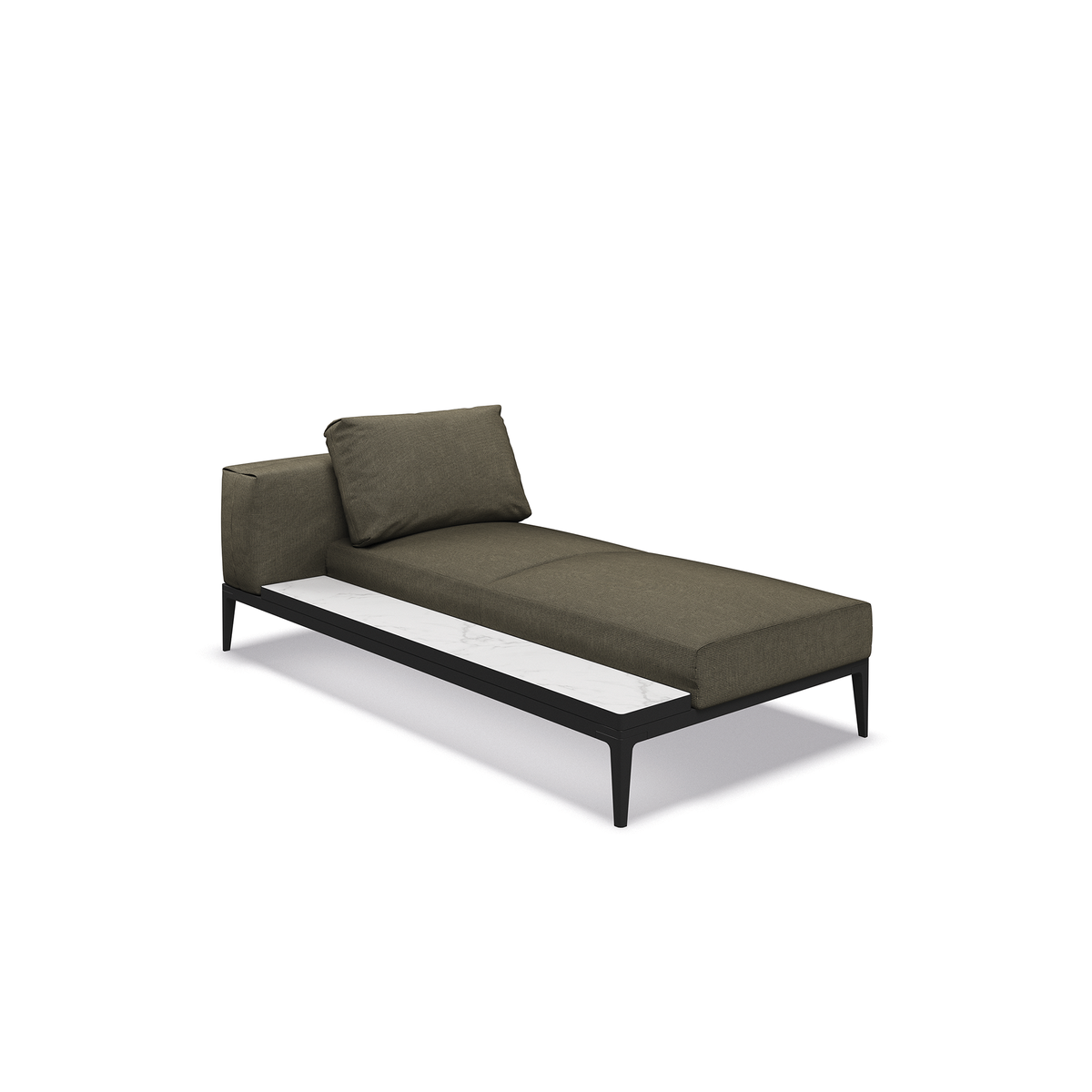 Grid Modular Left Chaise Unit Ceramic