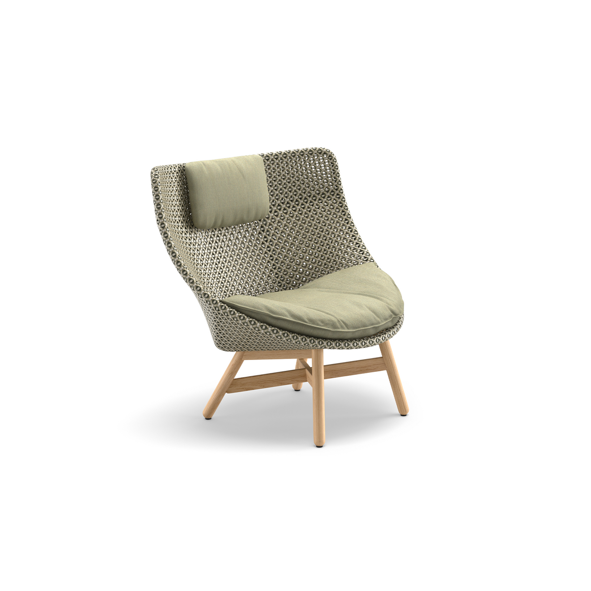 Mbrace Wing Chair With Seat & Headrest Cushion