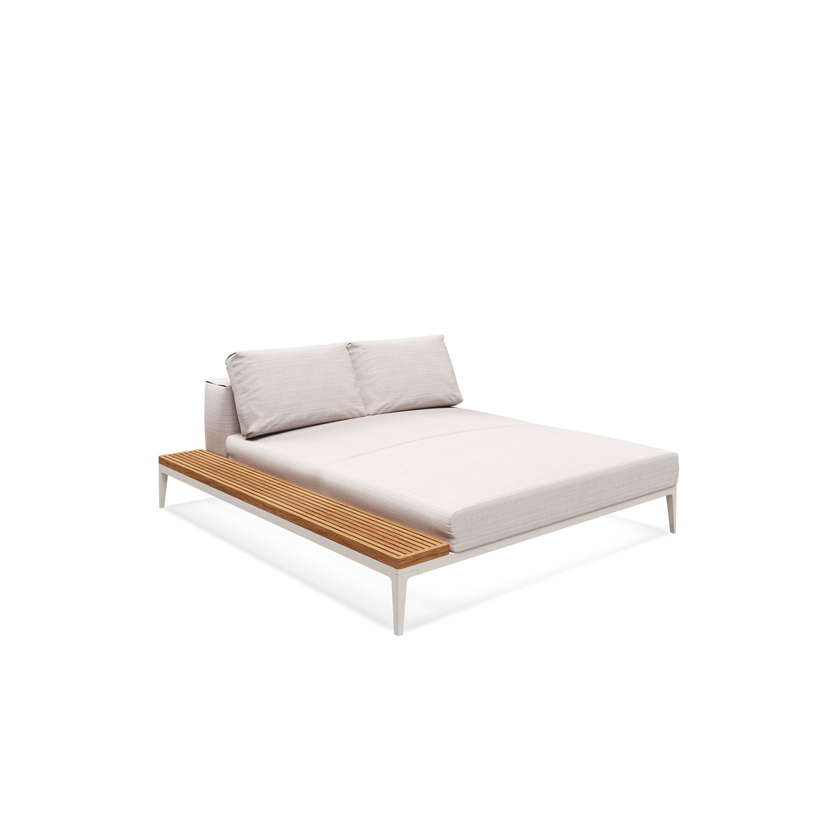 Grid Modular Left Chill Chaise Unit Teak