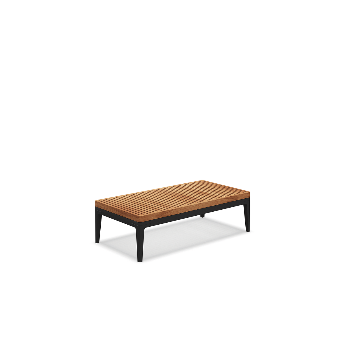 Grid Small Coffee Table Teak 103 x 50 x 30 cm