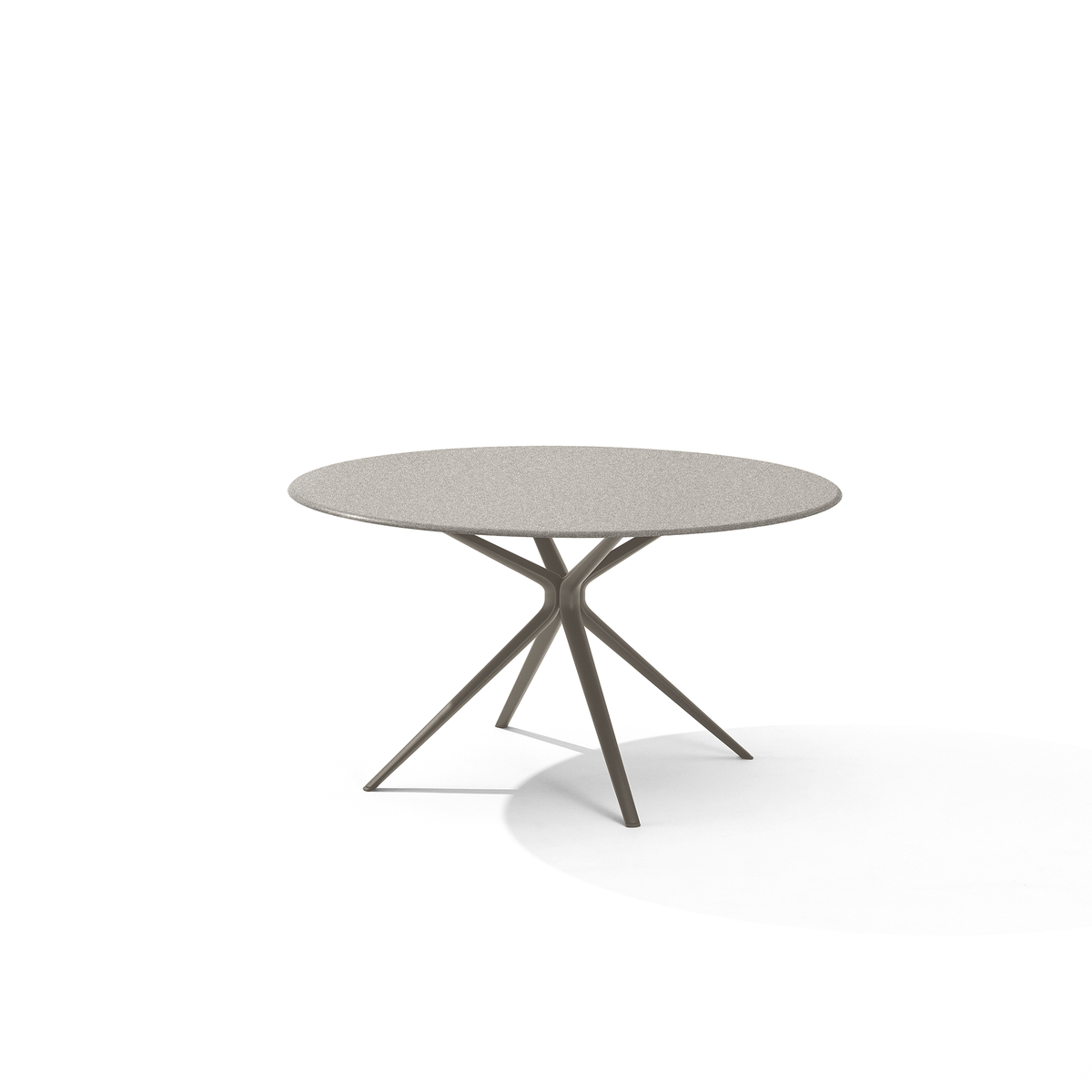 Moai Dining Table with Speckled Aluminium Top 146 dia x 74 cm