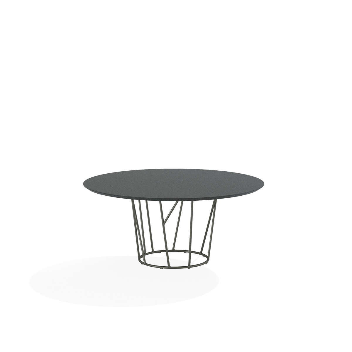 Wild Dining Table with Speckled Aluminium Top 138 dia x 73 cm (69T6S)
