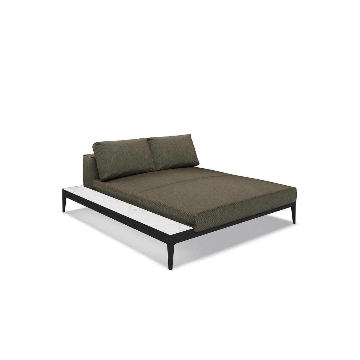 Grid Modular Left Chill Chaise Unit Ceramic