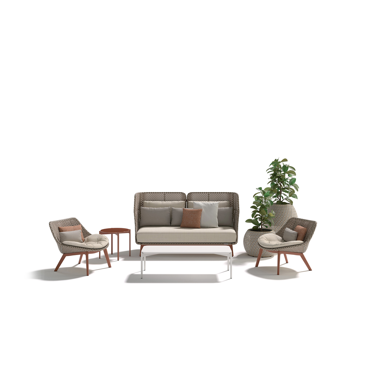 Mbrace Alu Lounge Chair With Seat Cushion