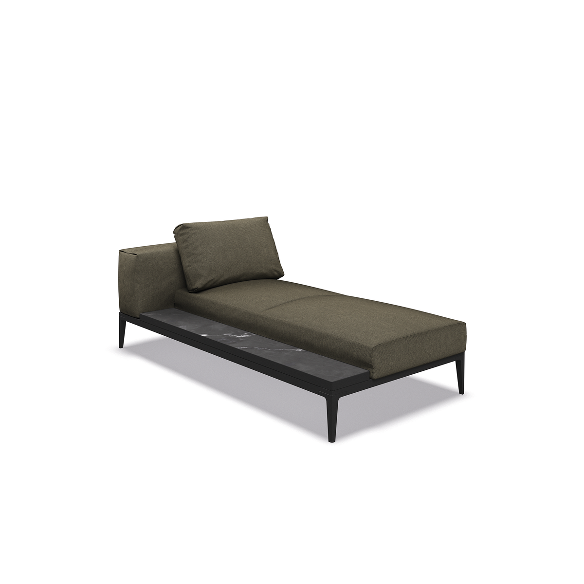Grid Modular Left Chaise Unit Ceramic