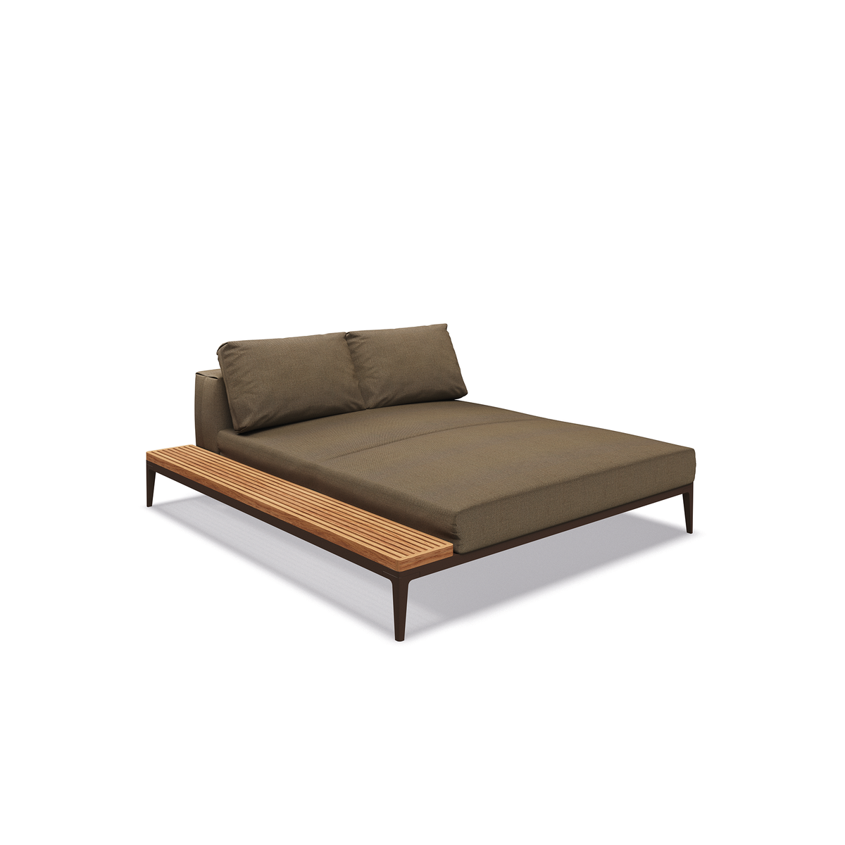 Grid Modular Left Chill Chaise Unit Teak
