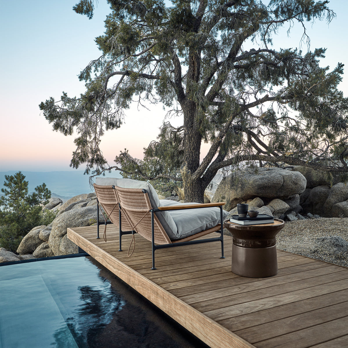 Zenith Lounge Chair with Teak Arms