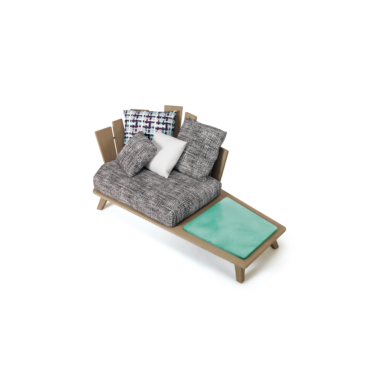 Rafael Lounge Armchair With Coffee Table Left