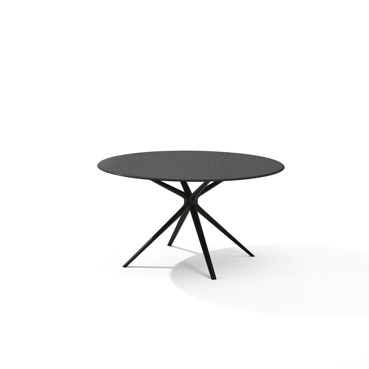 Moai Dining Table with Speckled Aluminium Top 146 dia x 74 cm