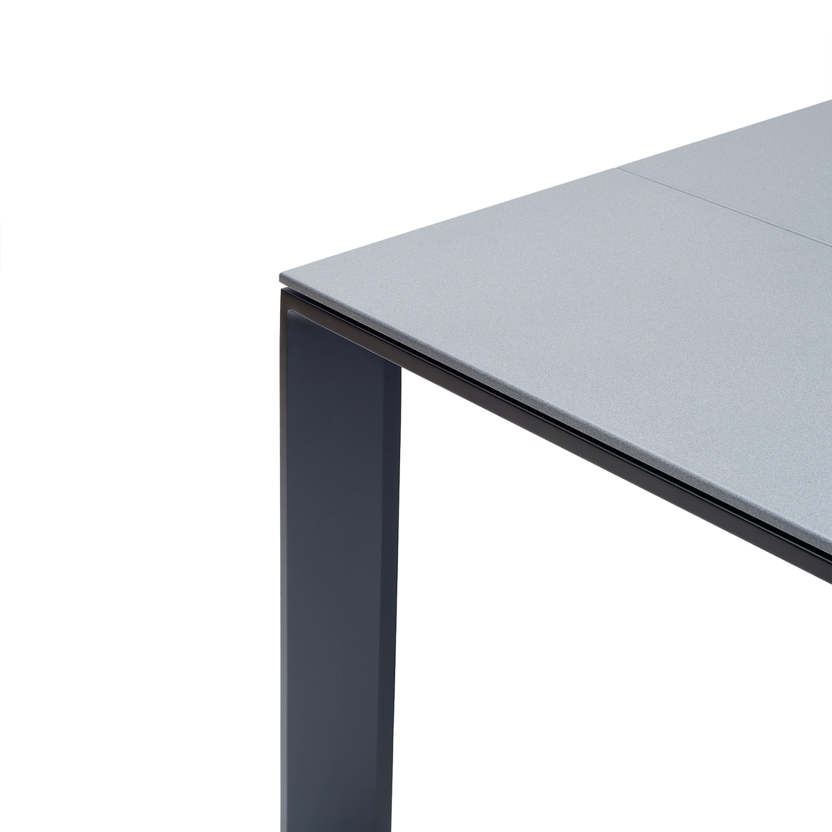 Grande Arche Dining Table Extendible with Speckled Aluminium Top 160-210 x 90 x 74 cm