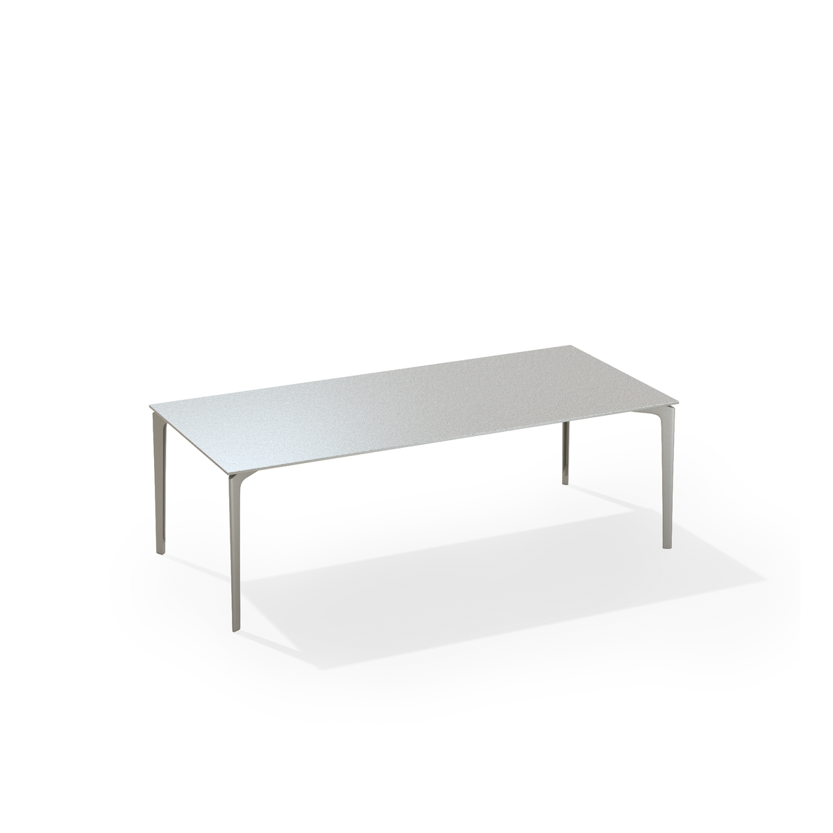 AllSize Dining Table with Speckled Aluminium Top 220 x 100 x 74 cm