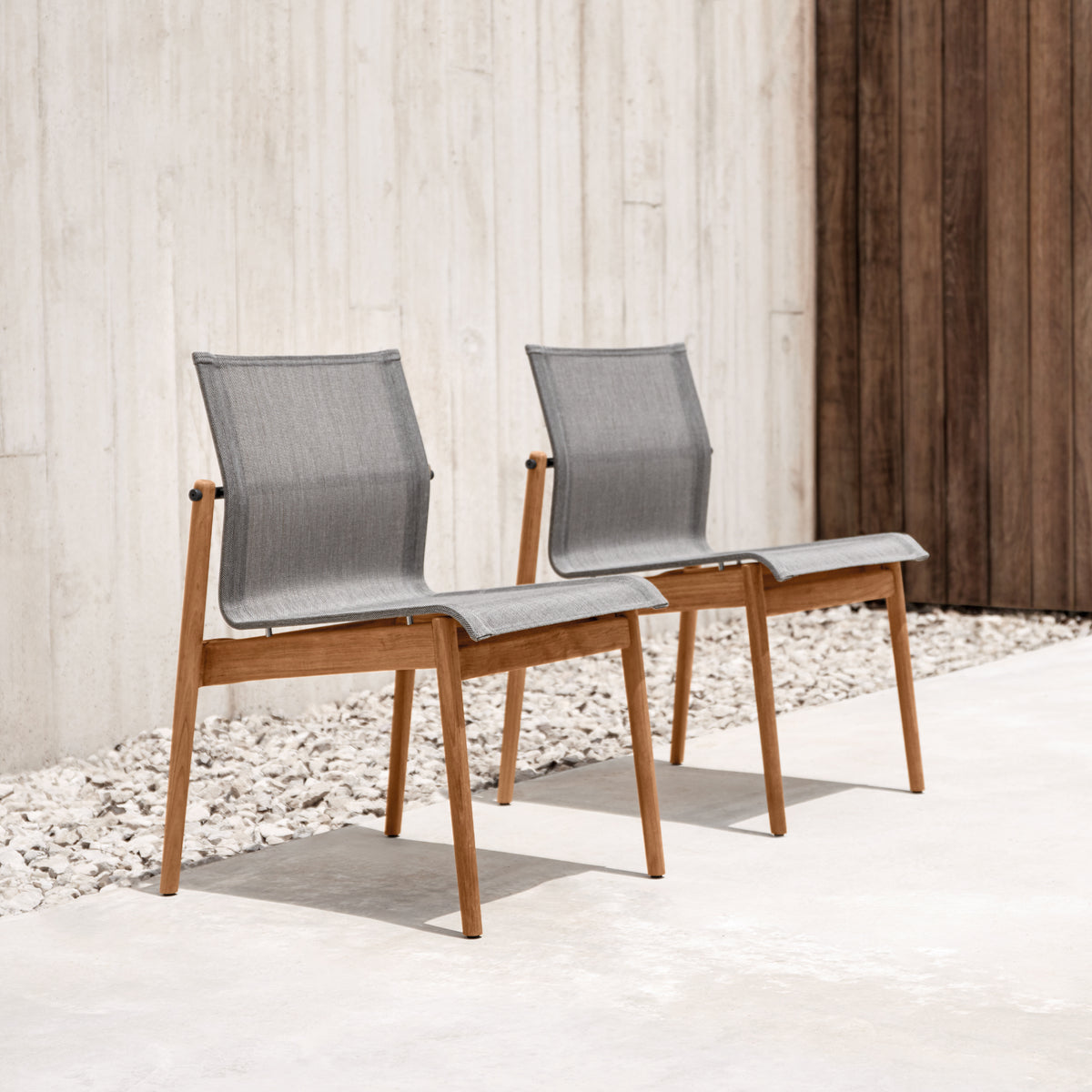 Sway Teak Stacking Dining Chair