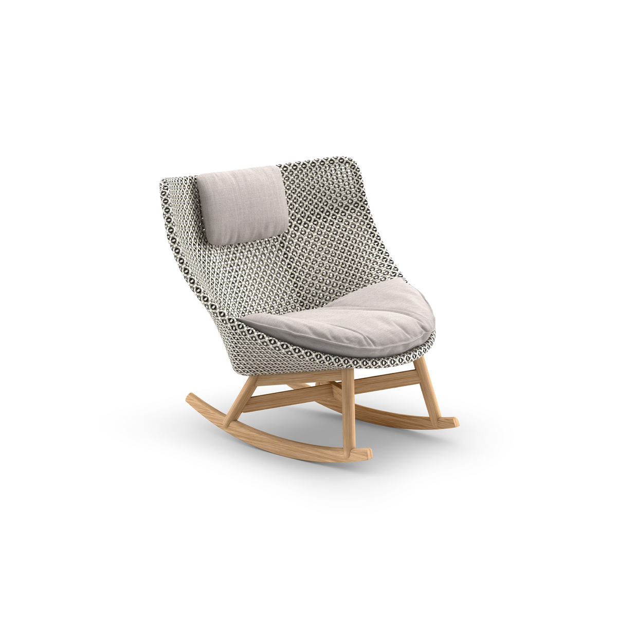 Mbrace Rocking Chair With Seat & Headrest Cushion