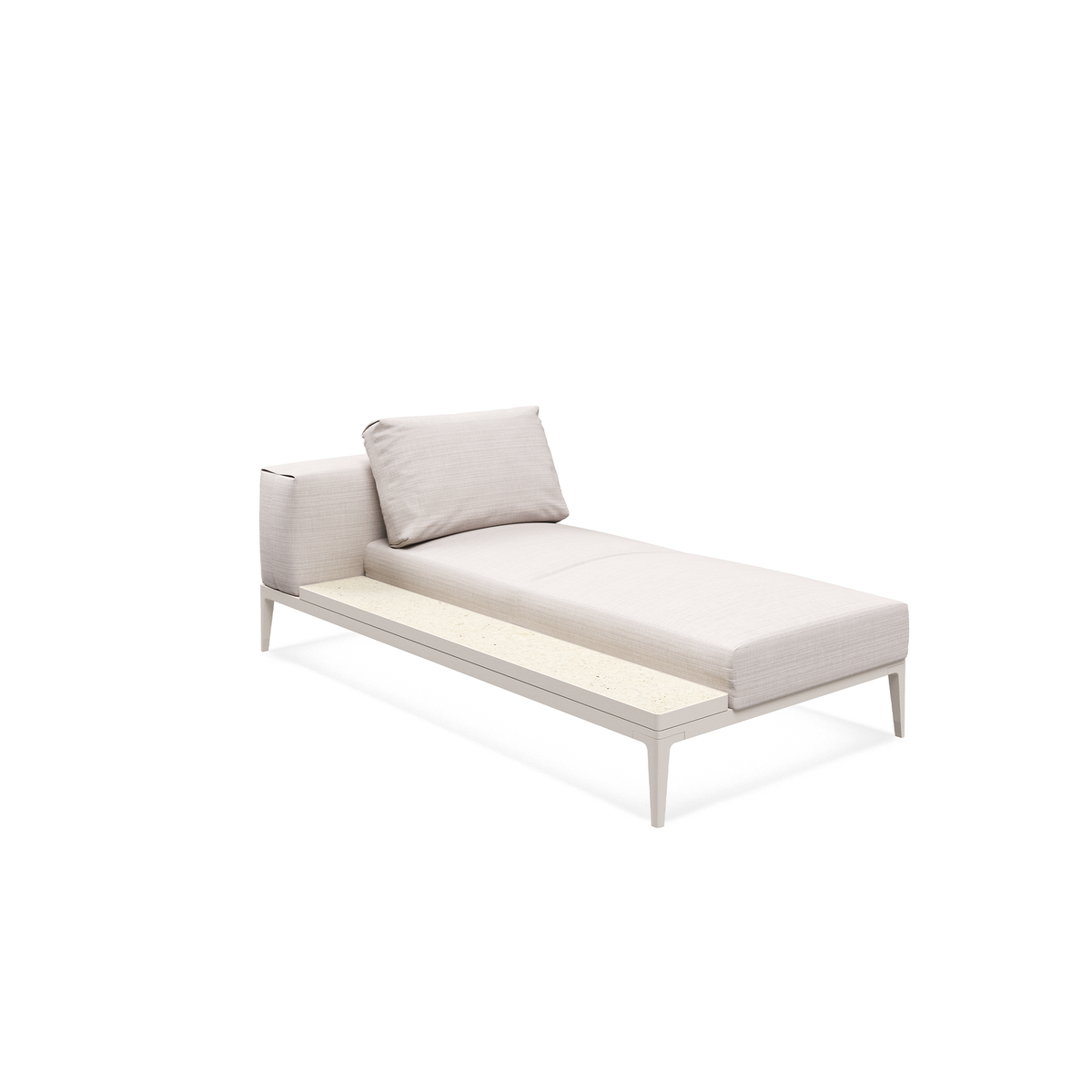 Grid Modular Left Chaise Unit Ceramic