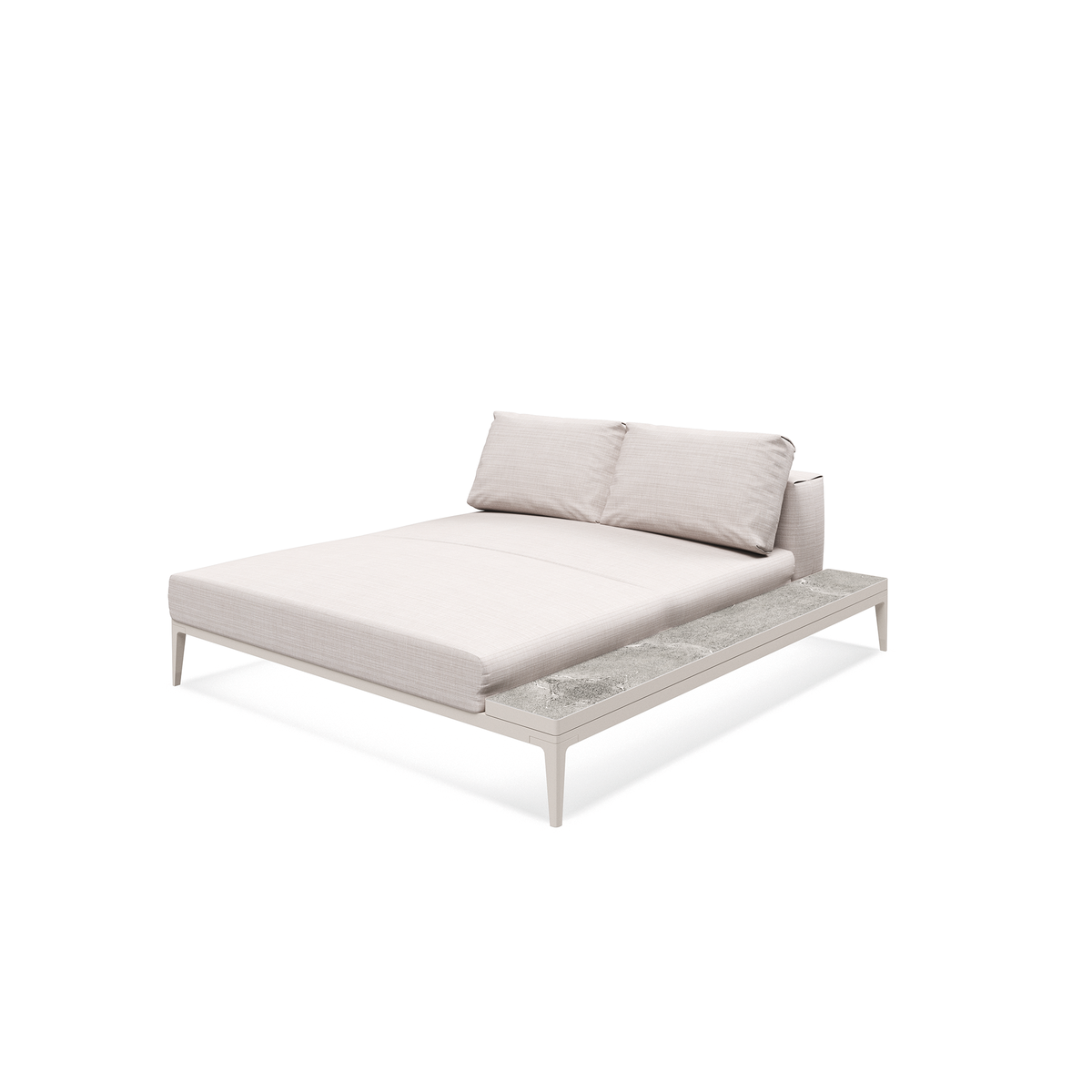 Grid Modular Right Chill Chaise Unit Ceramic