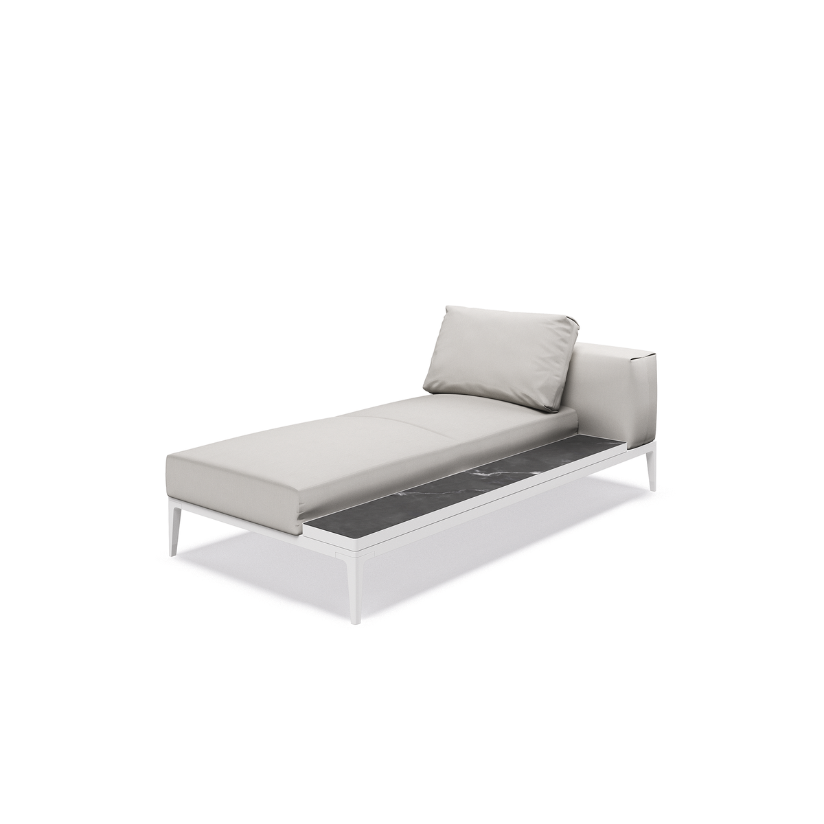 Grid Modular Right Chaise unit ceramic