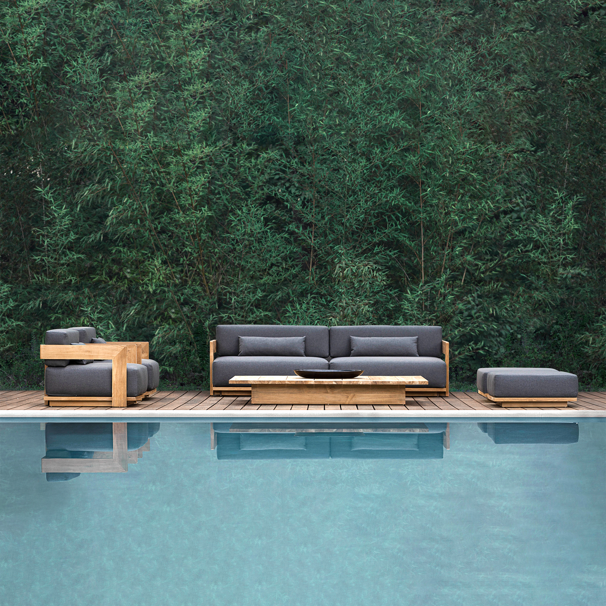S2 4 Seater Sofa Teak