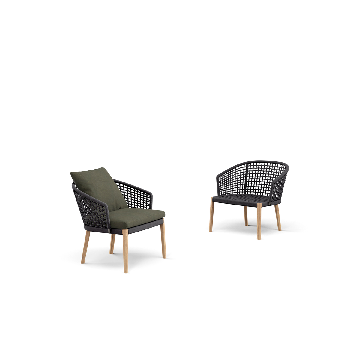 Tribeca Lounge Chair with Teak Legs