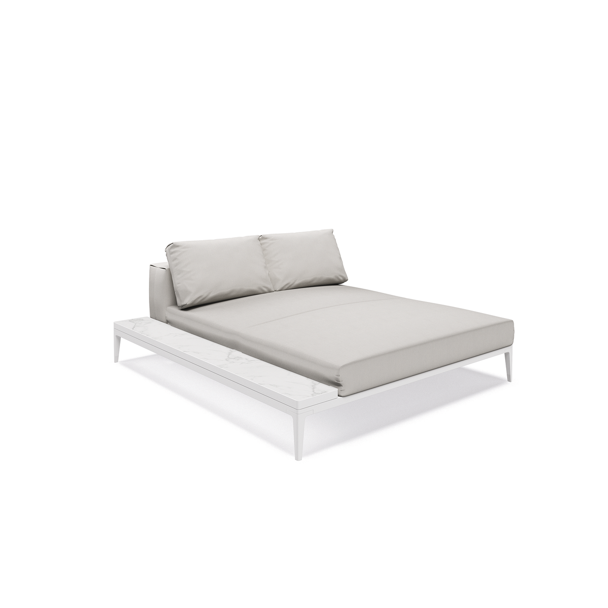 Grid Modular Left Chill Chaise Unit Ceramic
