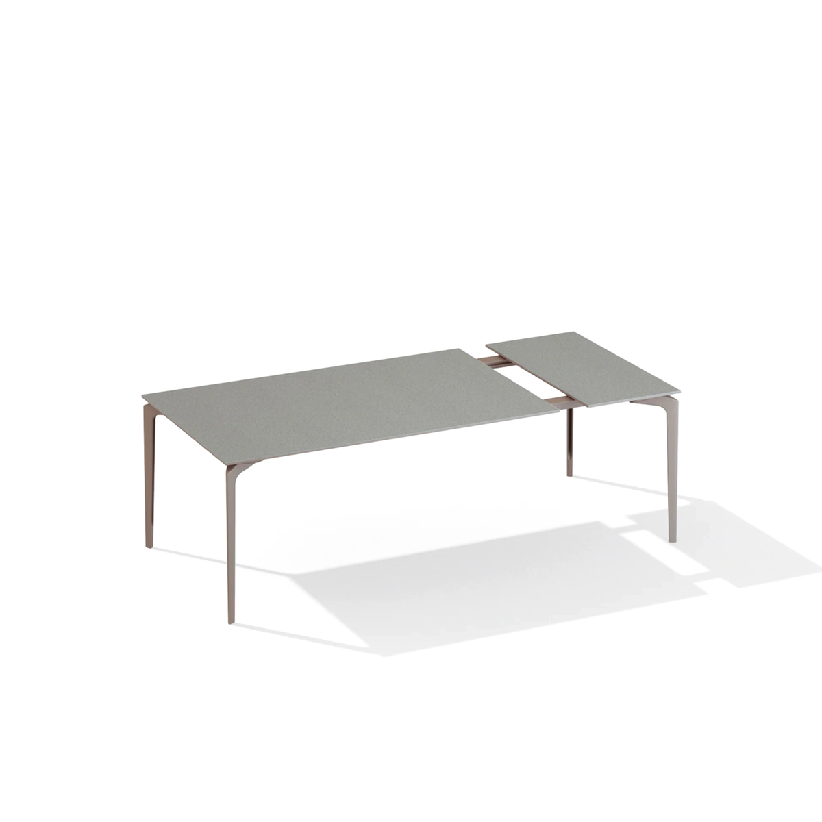 AllSize Dining Table Extendible with Speckled Aluminium Top 160-210 x 100 x 76 cm