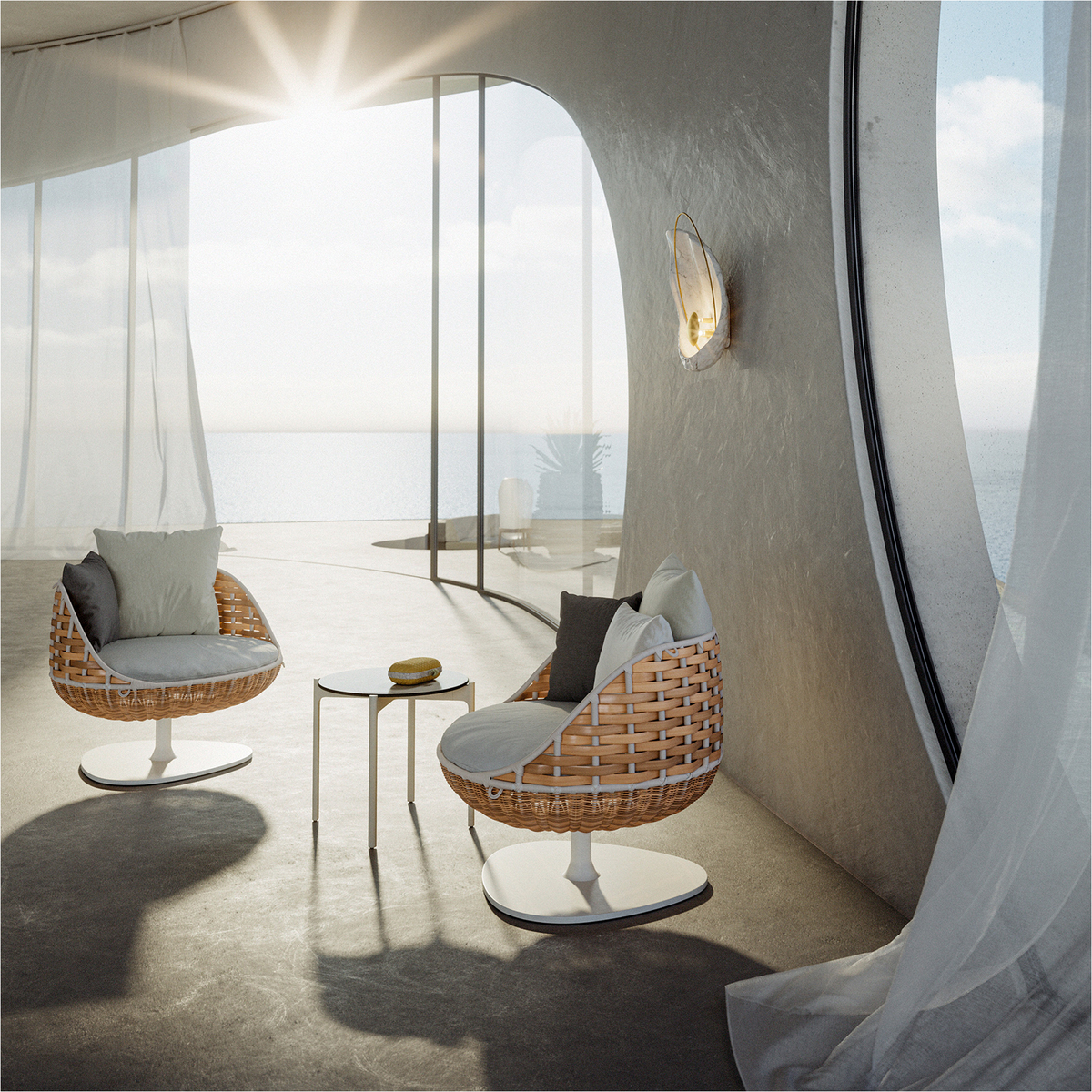Izon Side Table Glass 39 x 39 x 47 cm
